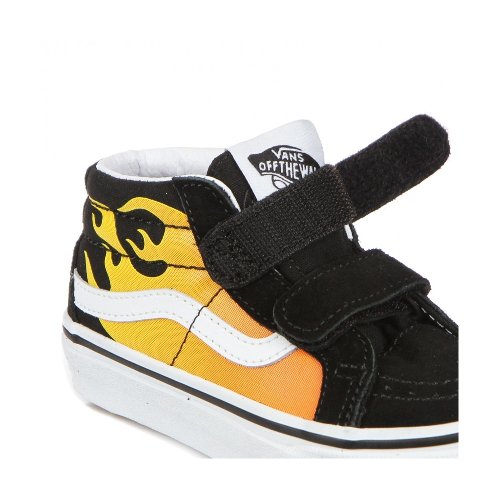 scarpa alta bambino sk8-mid reissue v hot flame BLACK/TRUE WHITE