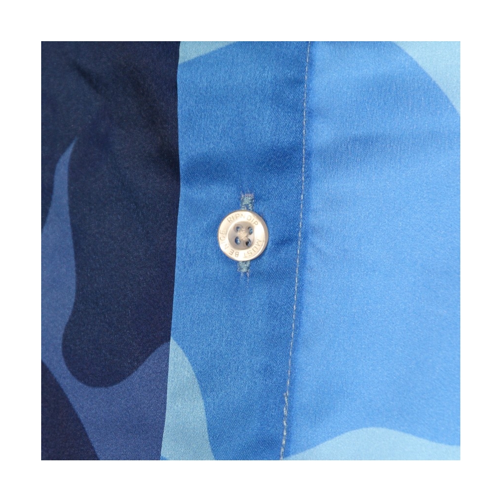 camicia manica corta uomo soho button up shirt BLUE