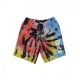 pantalone corto tuta uomo rubber logo sweatshorts SUNBURST SPIRAL TIE DYE