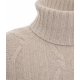 Maglione lavorato a treccia beige