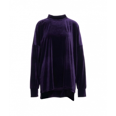 Sweater in velluto Florence viola