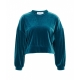 Sweater in velluto Iole blu