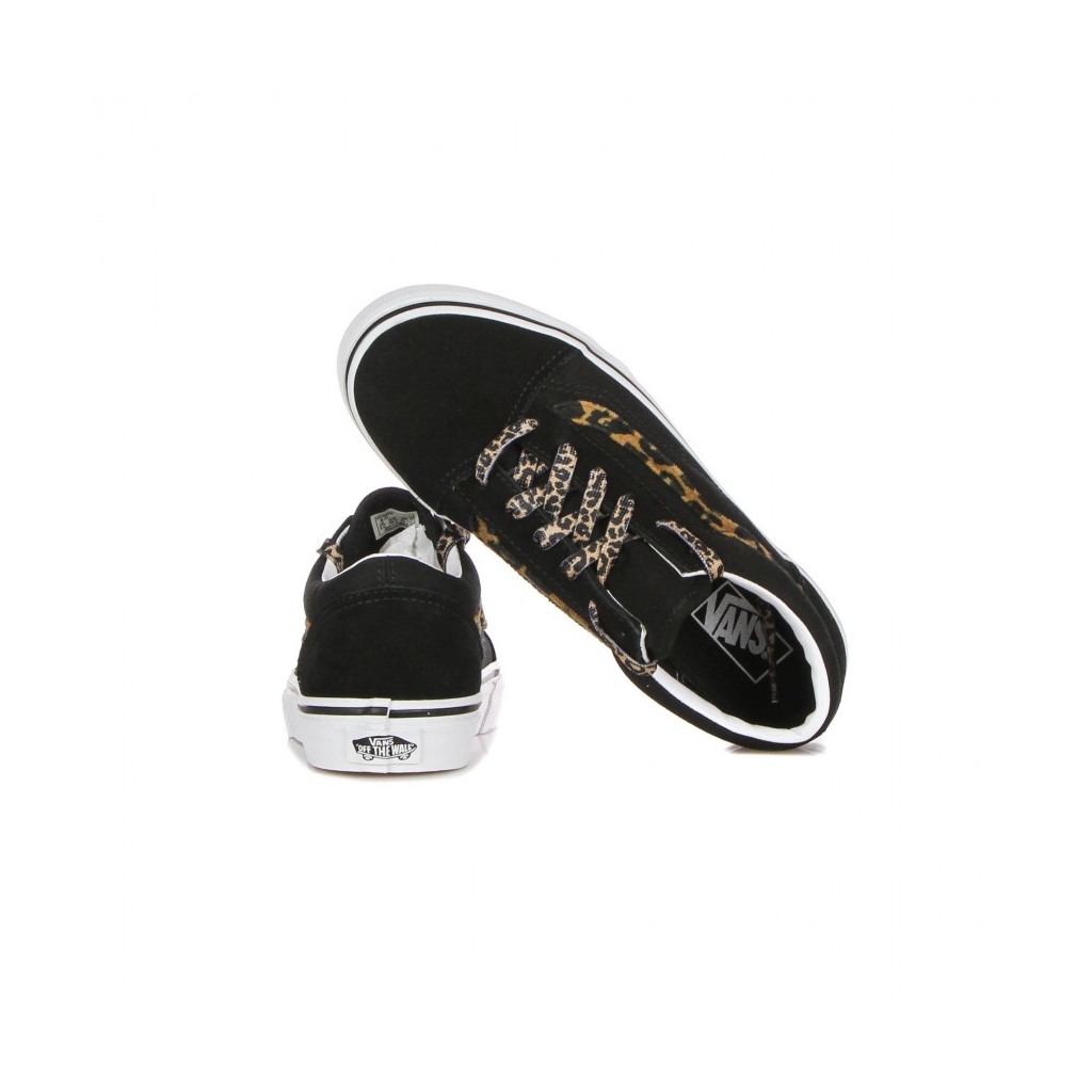 scarpa bassa bambino old skool leopard fur BLACK/TRUE WHITE
