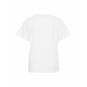 T-shirt con ricamo del logo bianco