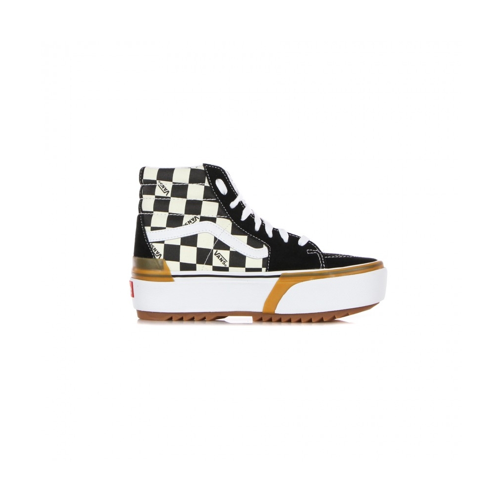 scarpa alta donna sk8-hi stacked checkerboard MULTI/TRUE WHITE