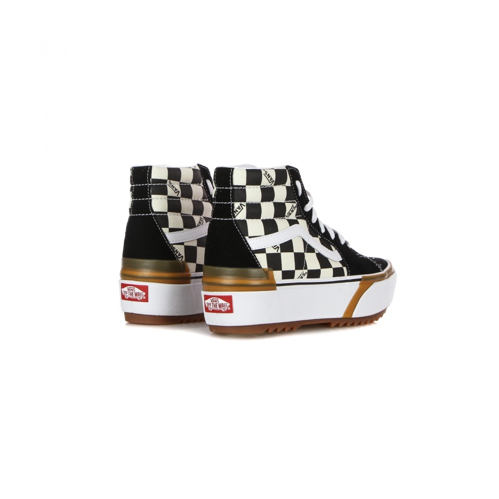 scarpa alta donna sk8-hi stacked checkerboard MULTI/TRUE WHITE