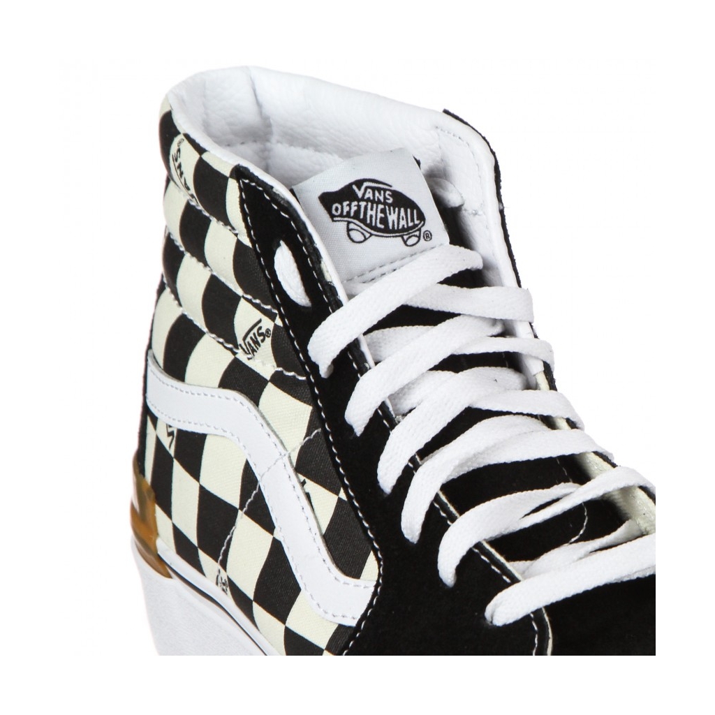 scarpa alta donna sk8-hi stacked checkerboard MULTI/TRUE WHITE