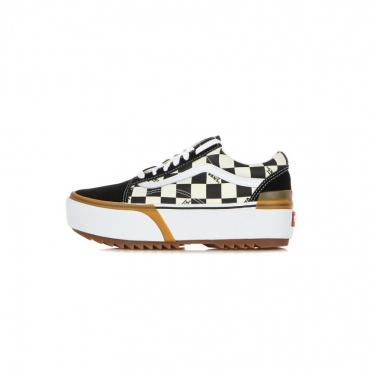 scarpa bassa donna old skool stacked checkerboard MULTI/TRUE WHITE