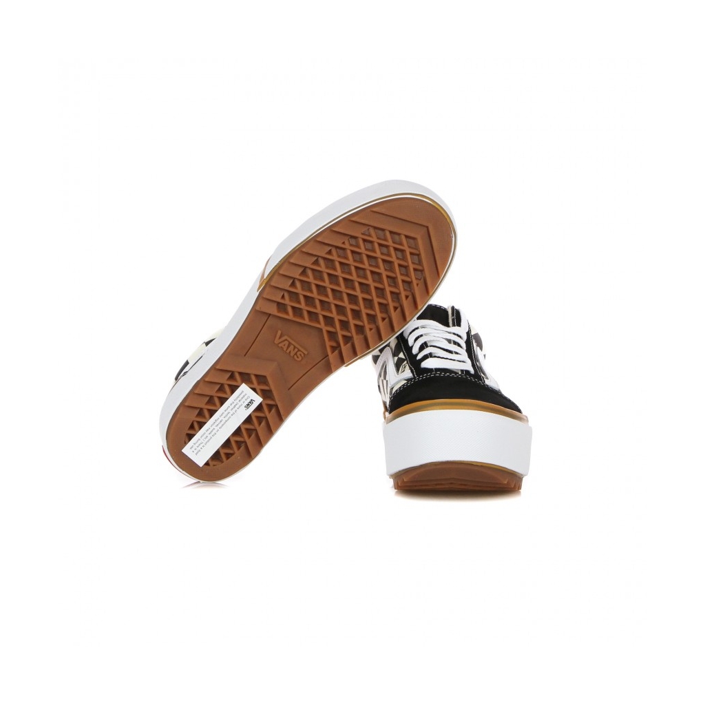 scarpa bassa donna old skool stacked checkerboard MULTI/TRUE WHITE