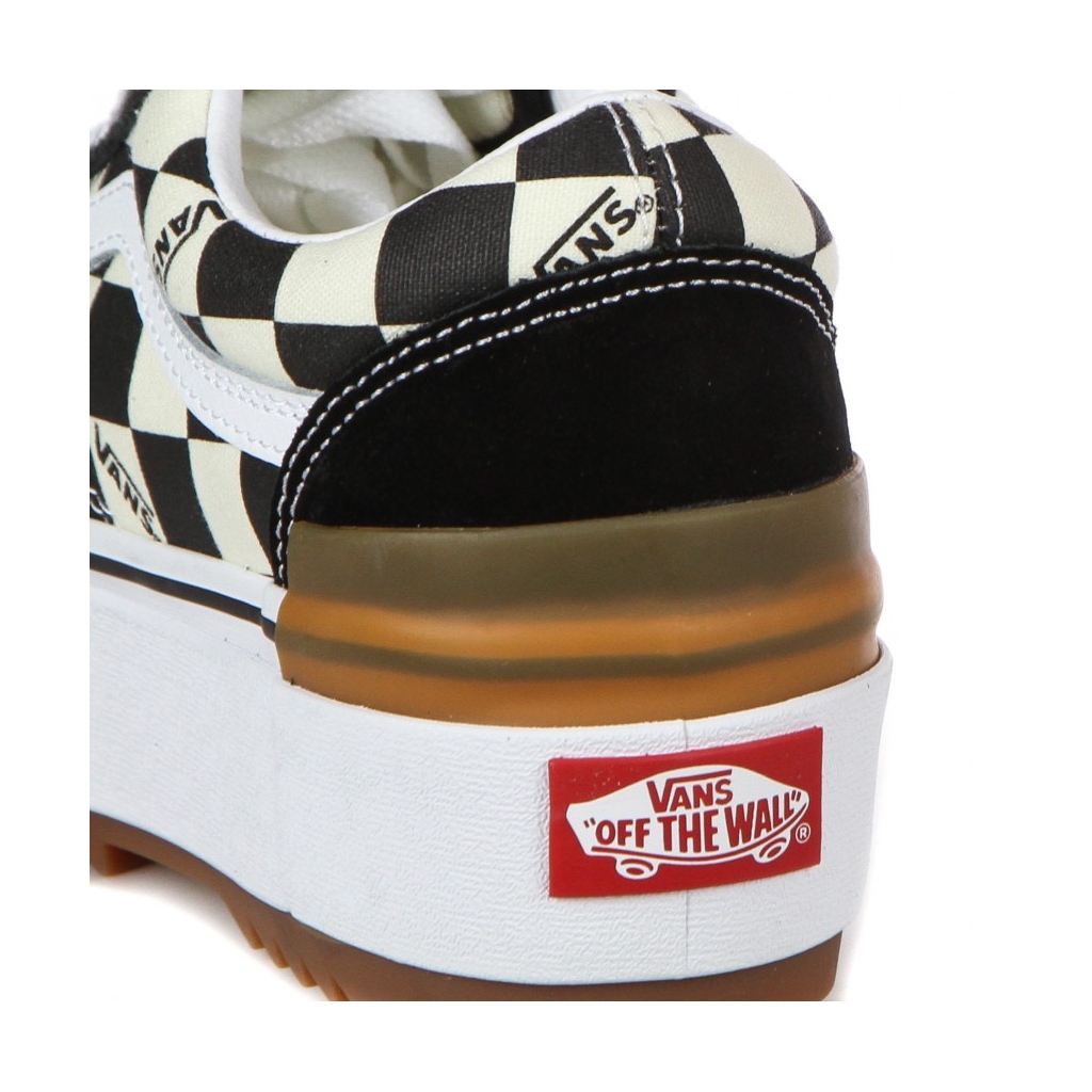 scarpa bassa donna old skool stacked checkerboard MULTI/TRUE WHITE