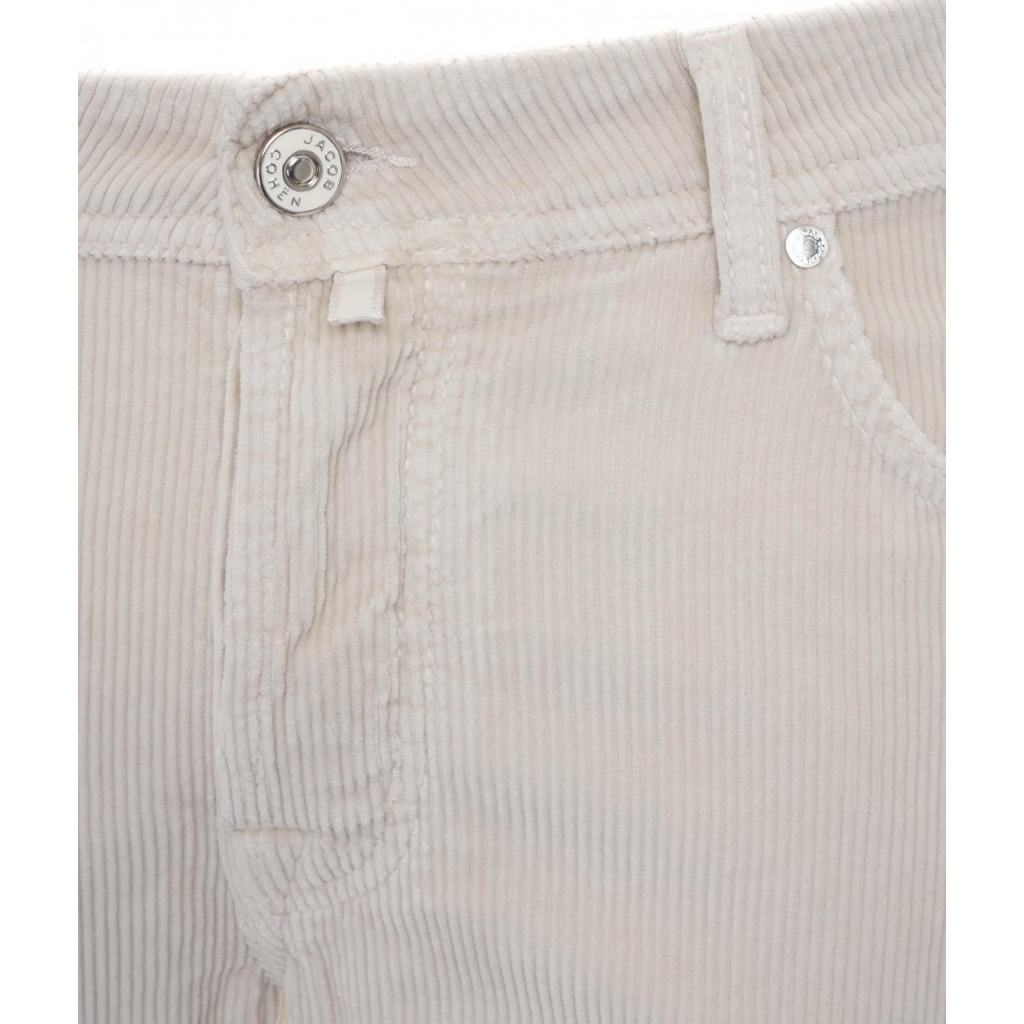 Pantalone in velluto a costine Nick crema