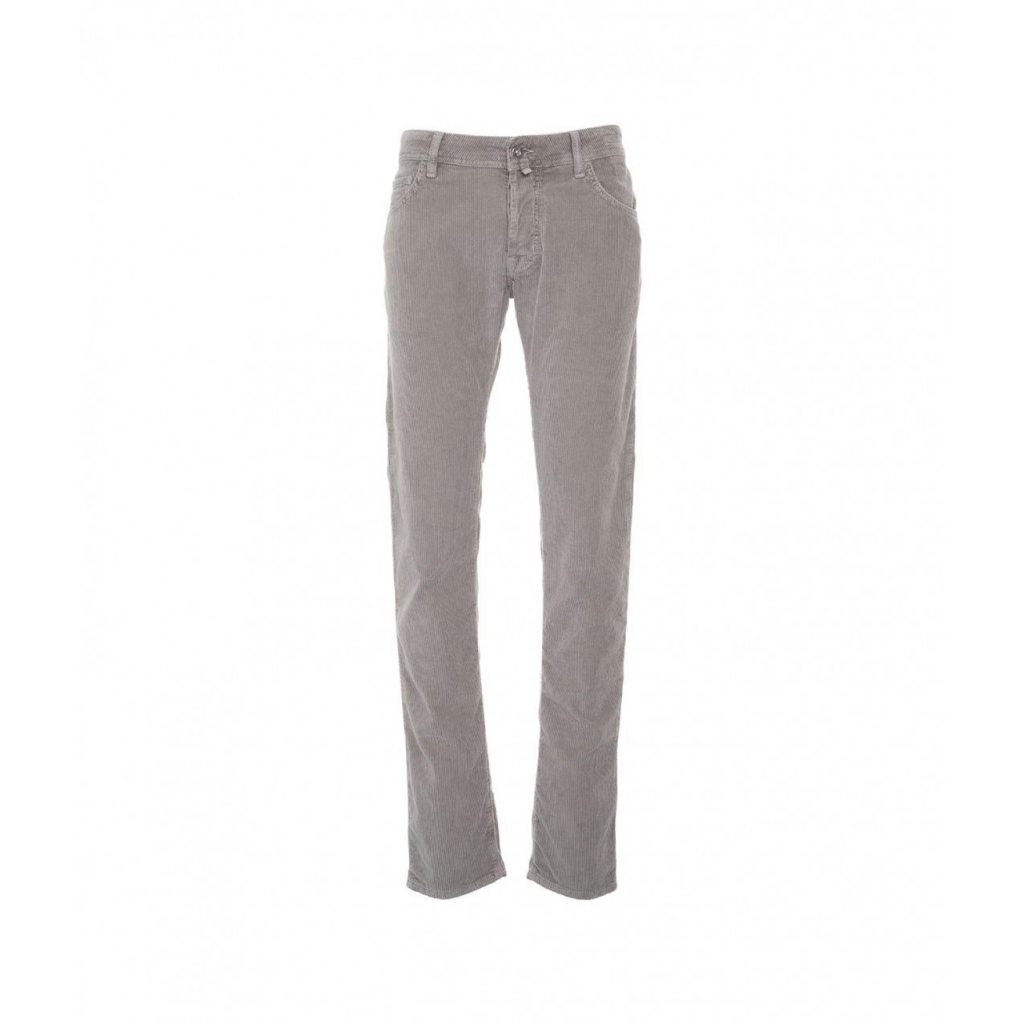 Pantalone in velluto a costine Nick grigio chiaro