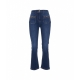 Flare jeans con staffa dorata blu