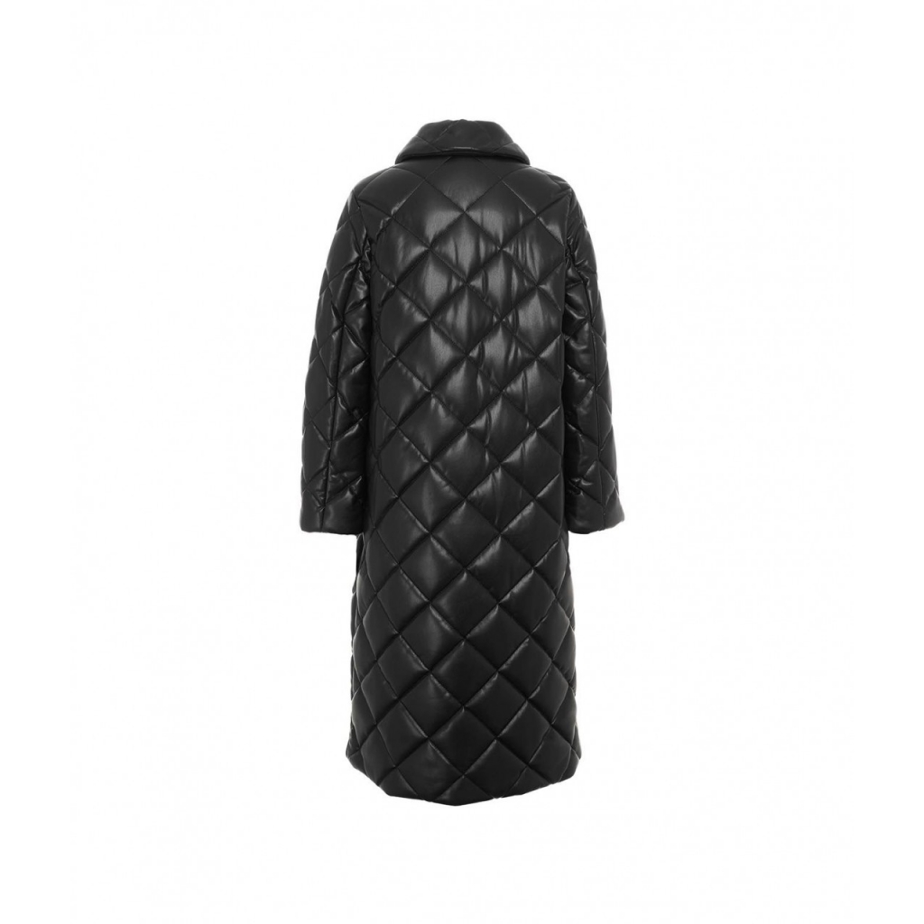 Cappotto in simil pelle Dorothea nero