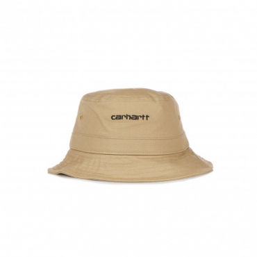 cappello da pescatore uomo script bucket hat DUSTY H BROWN/BLACK