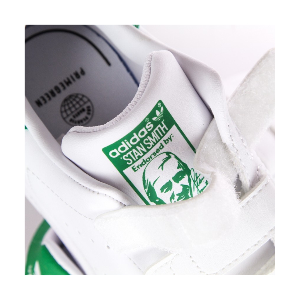 scarpa bassa bambino stan smith  cf c CLOUD WHITE/CLOUD WHITE/GREEN