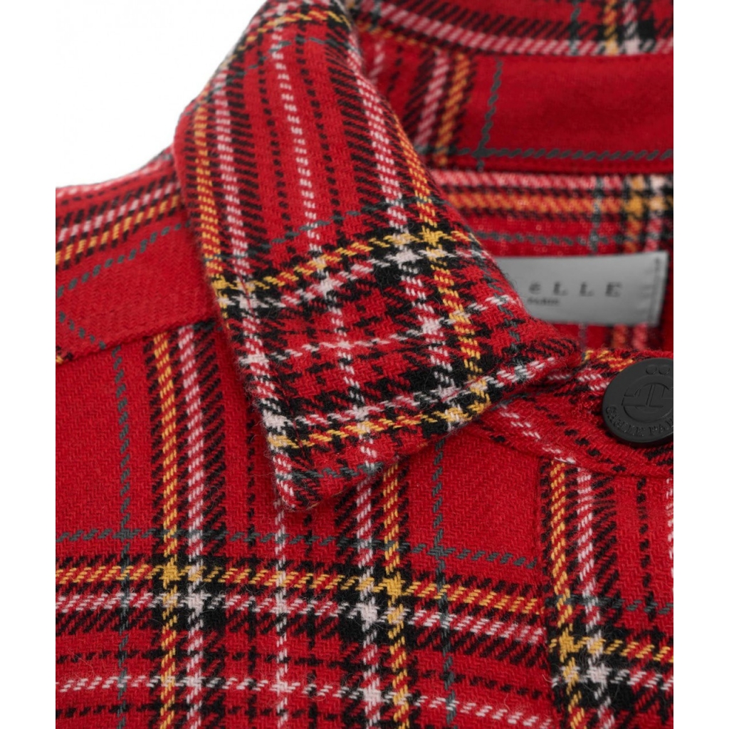 Camicia Donna Quadri Blu – Rosso con Rouge Cotone makò 120's