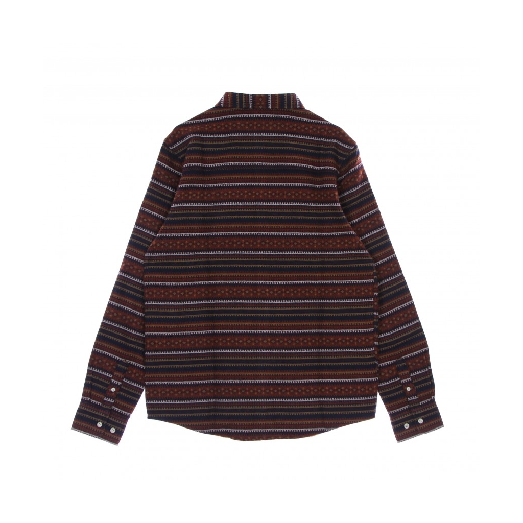camicia manica lunga uomo insito stripe shirt NAVY WINE