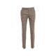 Pantaloni in pied de poule Gemma marrone