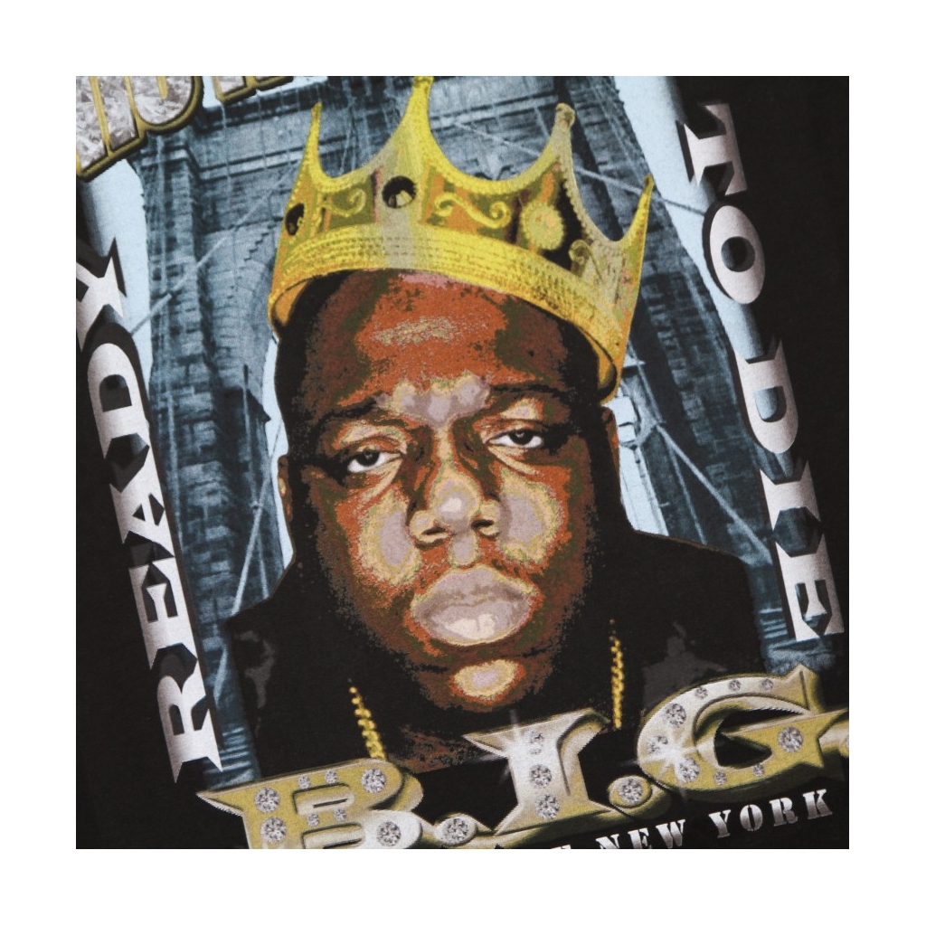 maglietta uomo biggie crown oversize tee BLACK