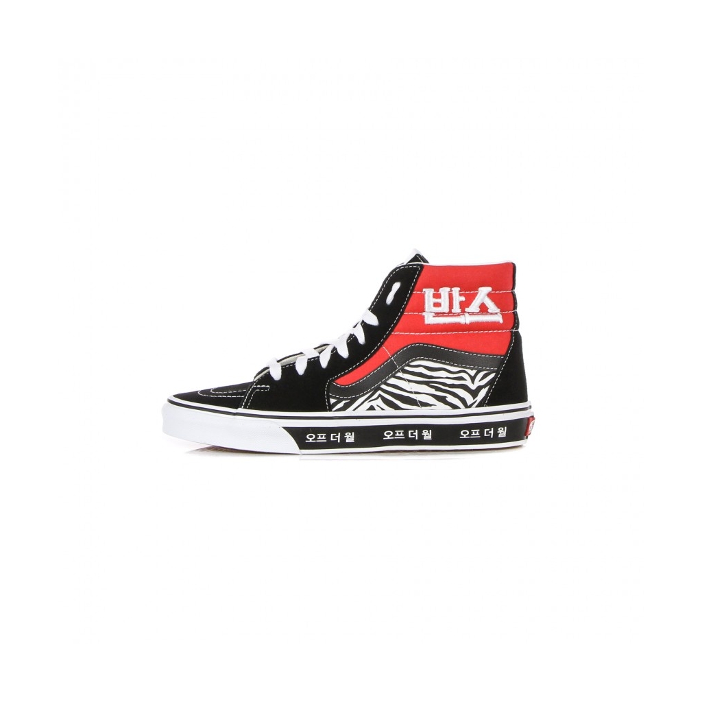 scarpa alta uomo sk8-hi korean typography RACING RED/TRUE BLUE