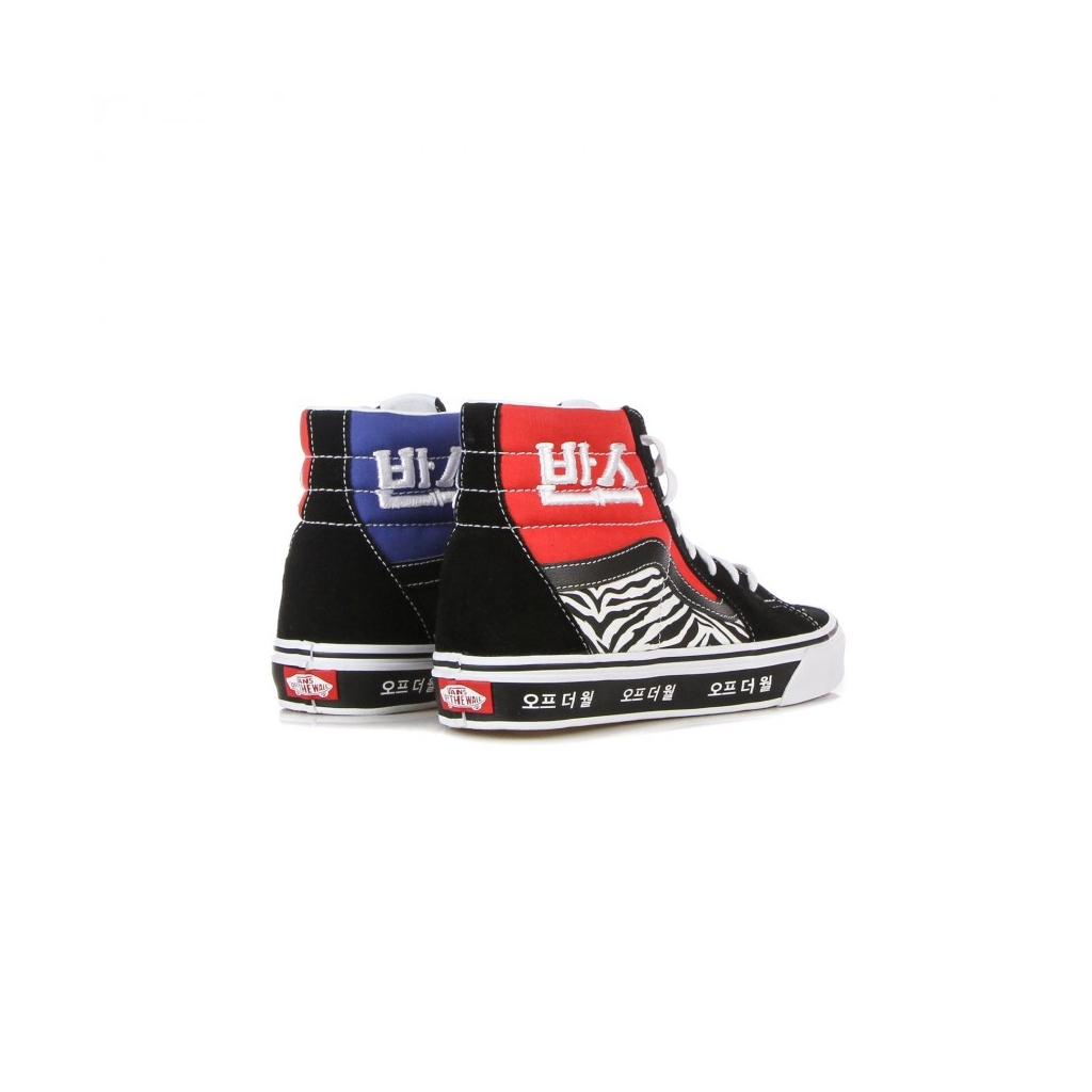 scarpa alta uomo sk8-hi korean typography RACING RED/TRUE BLUE