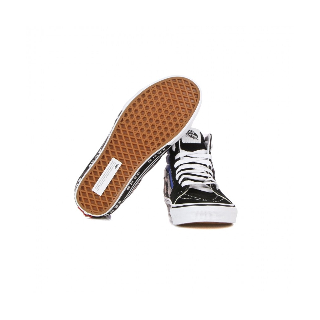 scarpa alta uomo sk8-hi korean typography RACING RED/TRUE BLUE