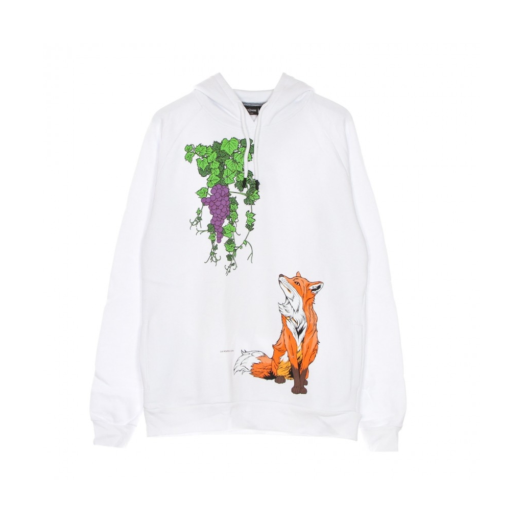 felpa cappuccio uomo volpe hoodie WHITE