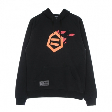 felpa cappuccio uomo logo foglie hoodie BLACK