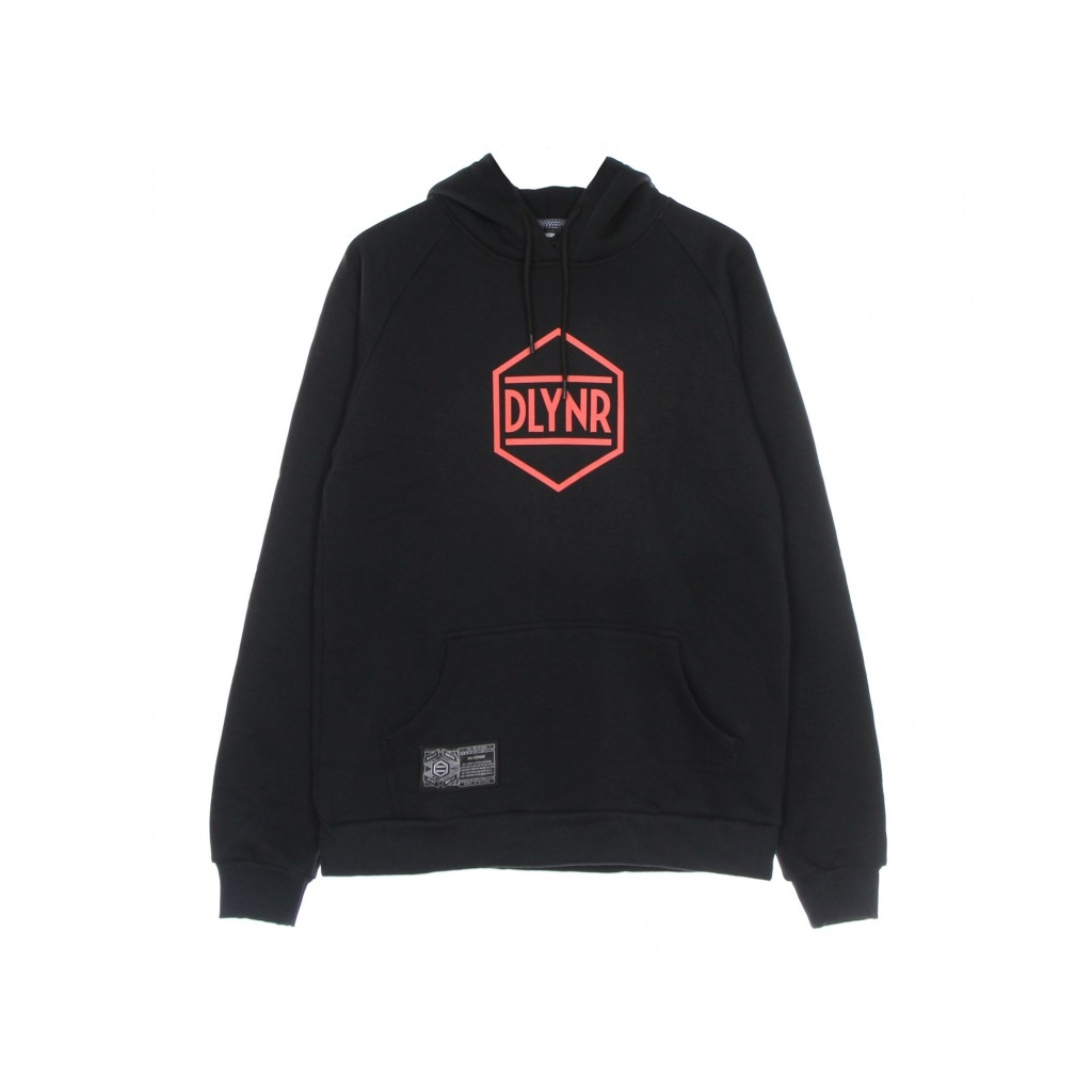 felpa cappuccio uomo logo dlynr hoodie BLACK