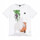 maglietta uomo volpe oversize tee WHITE