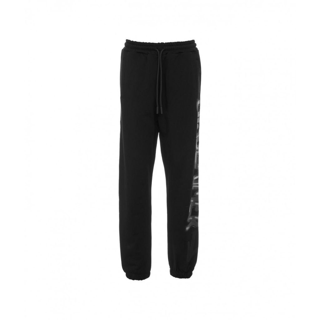 Jogger con stampa del logo nero