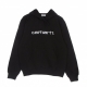felpa cappuccio uomo hooded sweat BLACK/WHITE
