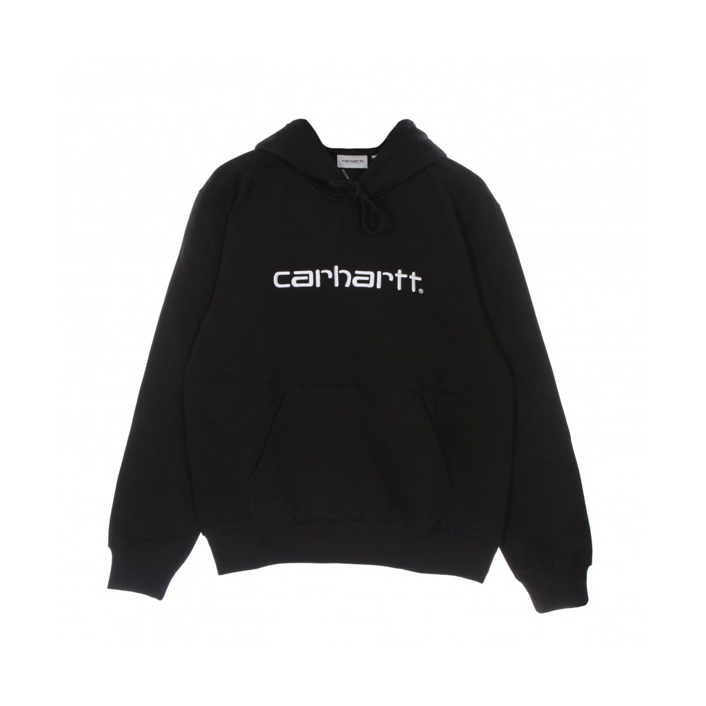 felpa cappuccio uomo hooded sweat BLACK/WHITE