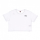 maglietta corta donna cropped simple dome tee WHITE