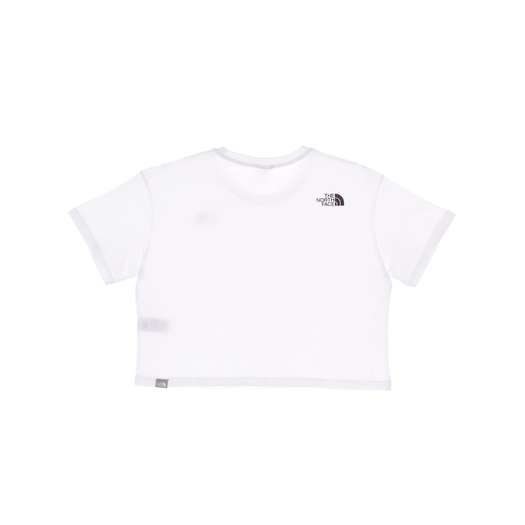 maglietta corta donna cropped simple dome tee WHITE