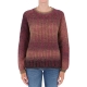 MAGLIA RAGLAN W TIMEZONE purple brown multicolor