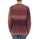 MAGLIA RAGLAN W TIMEZONE purple brown multicolor