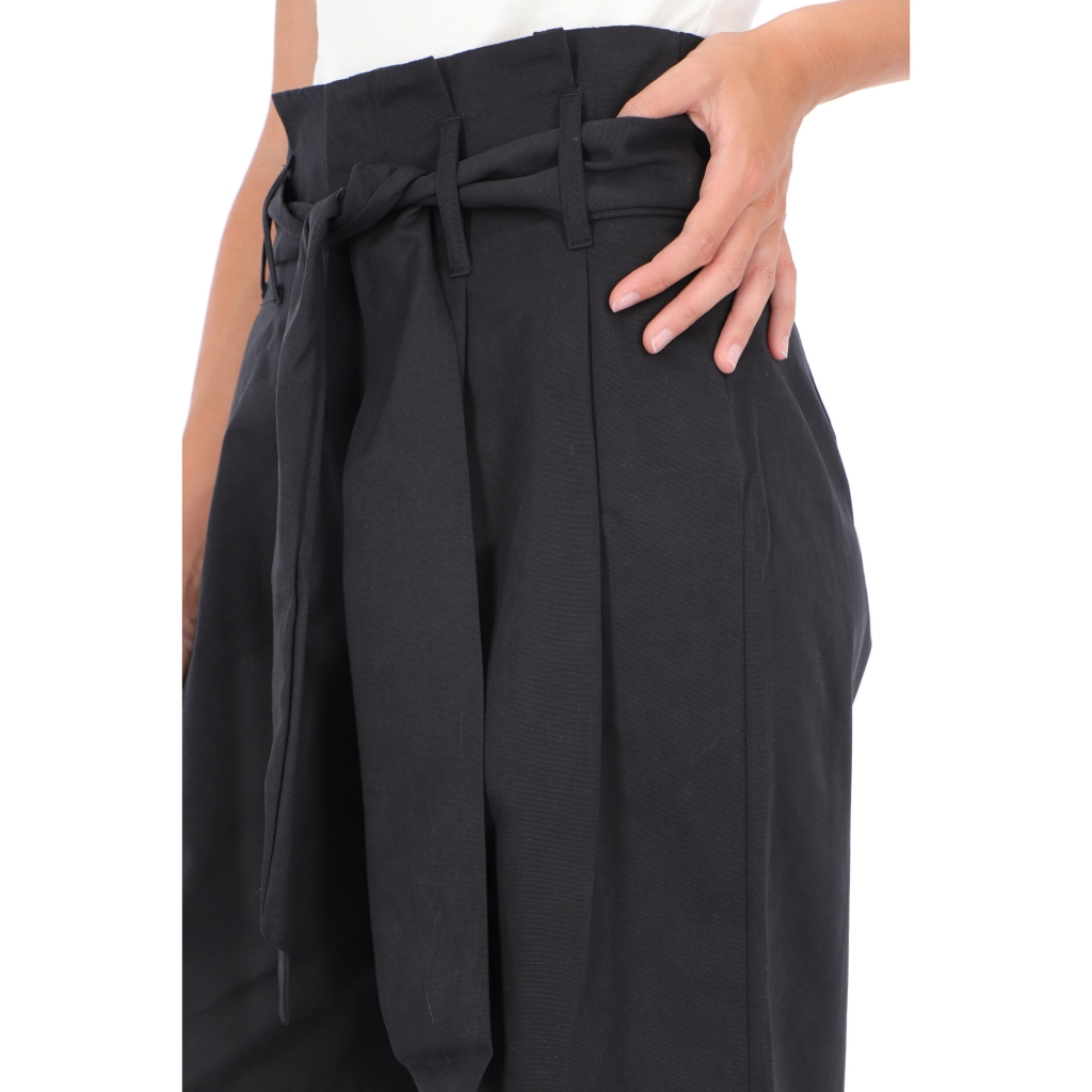 PANT PINA BRUSHED PALAZZO ANONYME Black