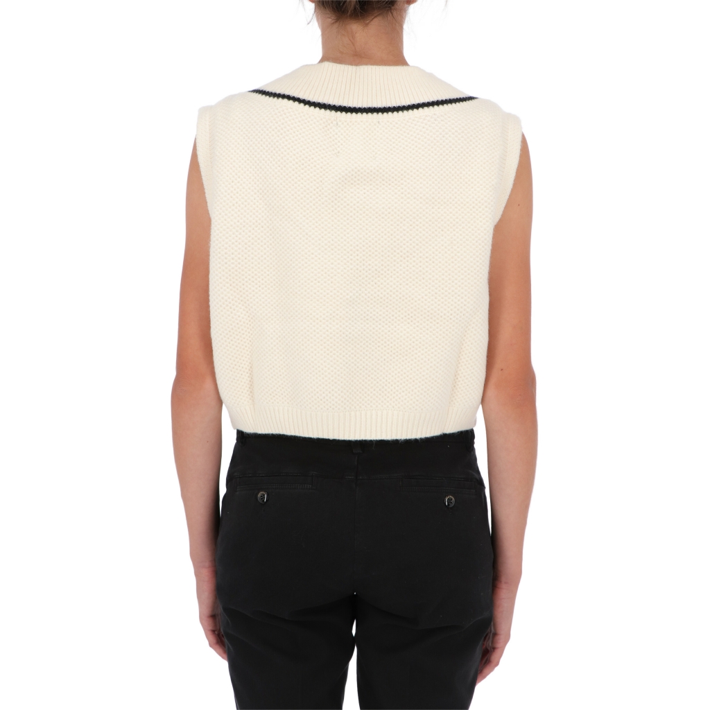 CARDIGAN GILET PUNTO W SKATIE IVORY