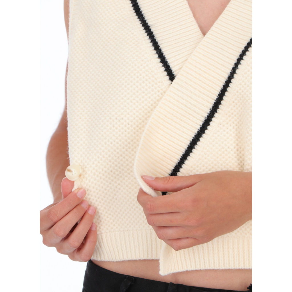 CARDIGAN GILET PUNTO W SKATIE IVORY