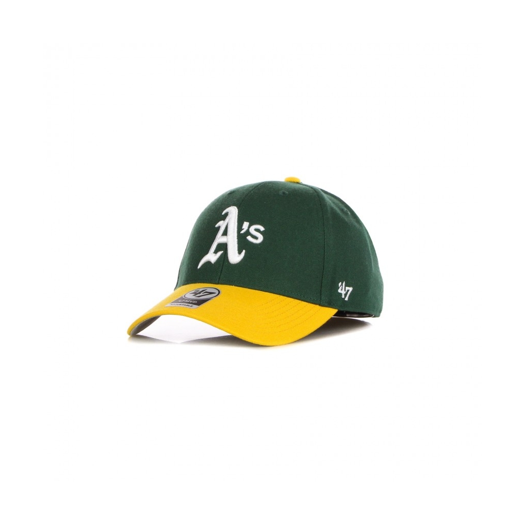 cappellino visiera curva uomo mlb sure shot mvp snapback cooperstown oakath DARK GREEN