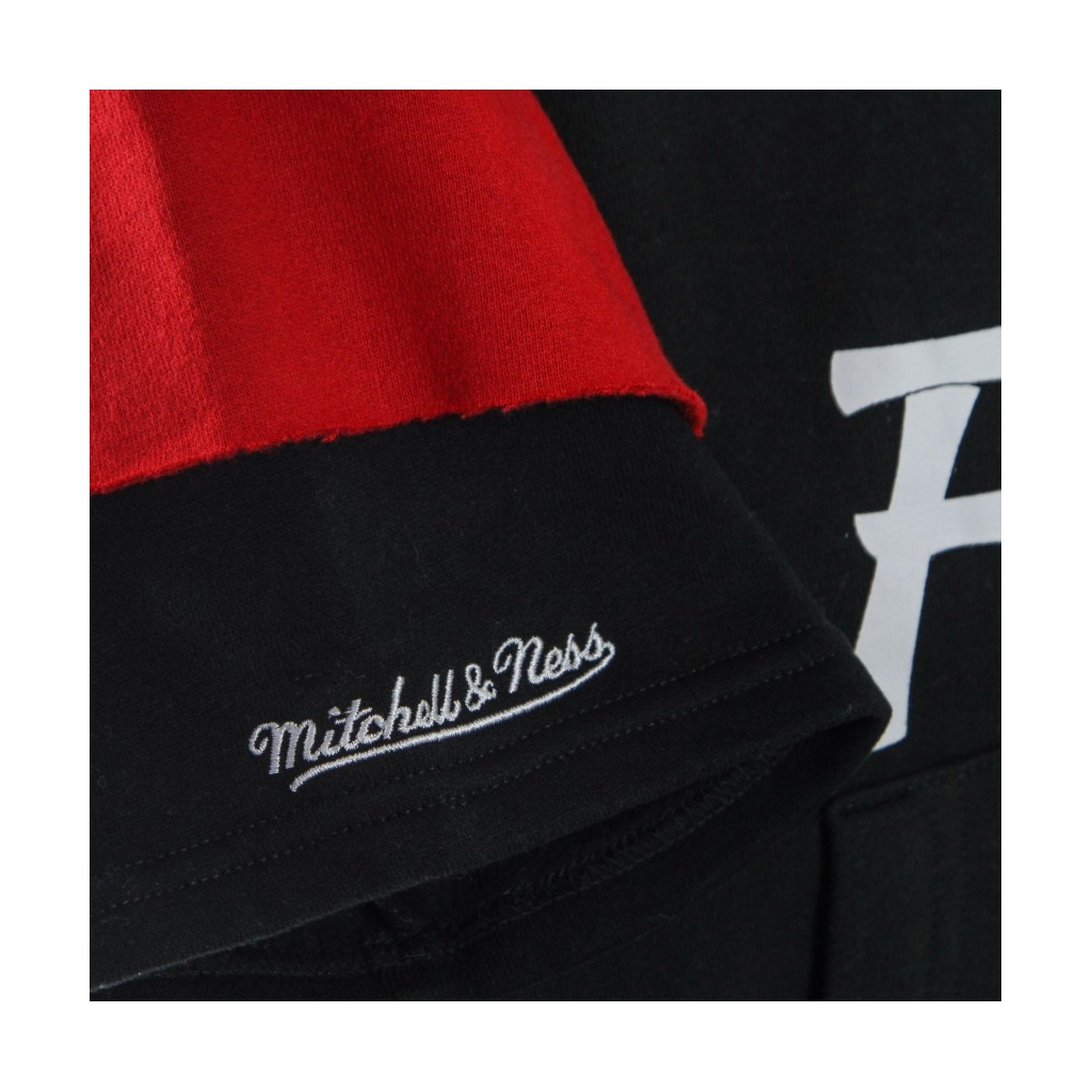 felpa cappuccio manica corta uomo nfl fleece hoodie atlfal BLACK