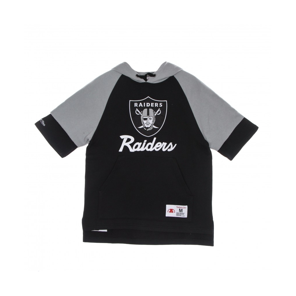 felpa cappuccio manica corta uomo nfl fleece hoodie oakrai BLACK