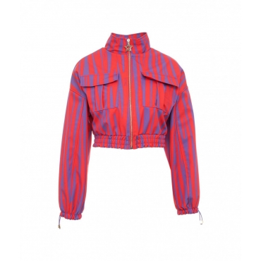 Trackjacket in stampa allover rosso