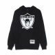 felpa cappuccio uomo nfl big face 30 hoodie oakrai BLACK