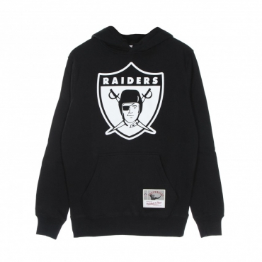 felpa cappuccio uomo nfl big face 30 hoodie oakrai BLACK