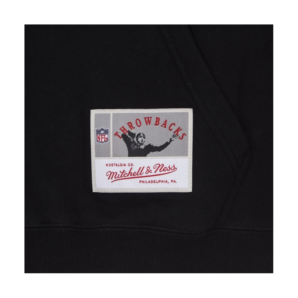 felpa cappuccio uomo nfl big face 30 hoodie oakrai BLACK
