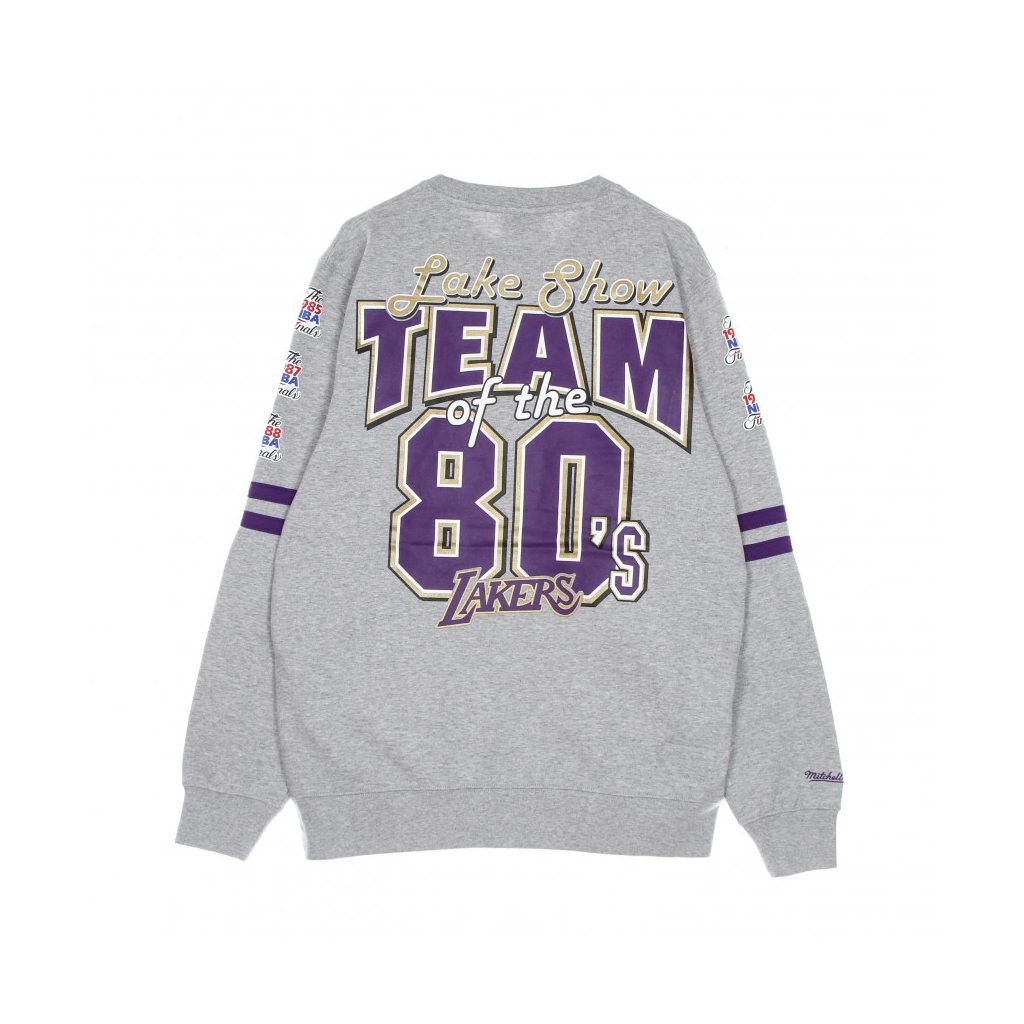 felpa girocollo uomo nba all over print fleece crew hardwood classics  loslak GREY HEATHER/ORIGINAL TEAM COLORS