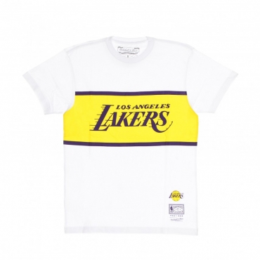 maglietta uomo nba block tee hardwood classics loslak WHITE